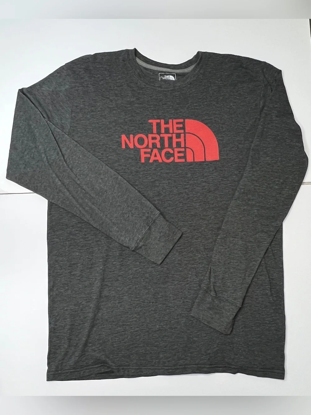 The North Face Charcoal Gray Long Sleeve Logo Graphic Tee - Men's Large